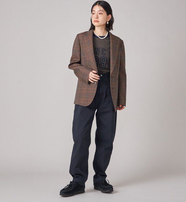 SHIPS for women「SHIPS NINE CASE:シアー ロゴ リンガー TEE」|Tシャツ・カットソー|