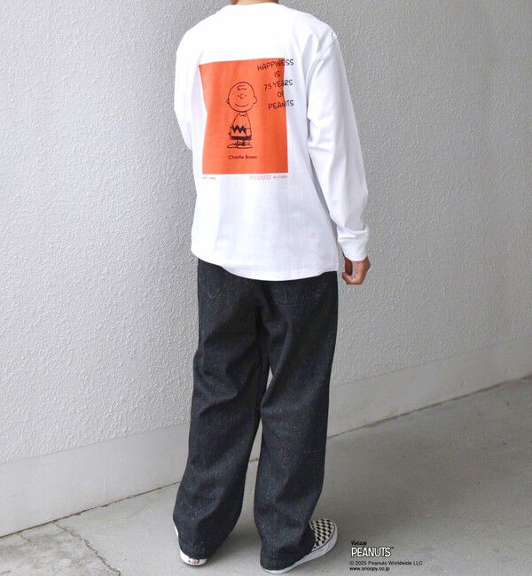 SHIPS any「SNOOPY コラボ 75th グラフィック プリント Tシャツ(ロンT)◇」|Tシャツ・カットソー|