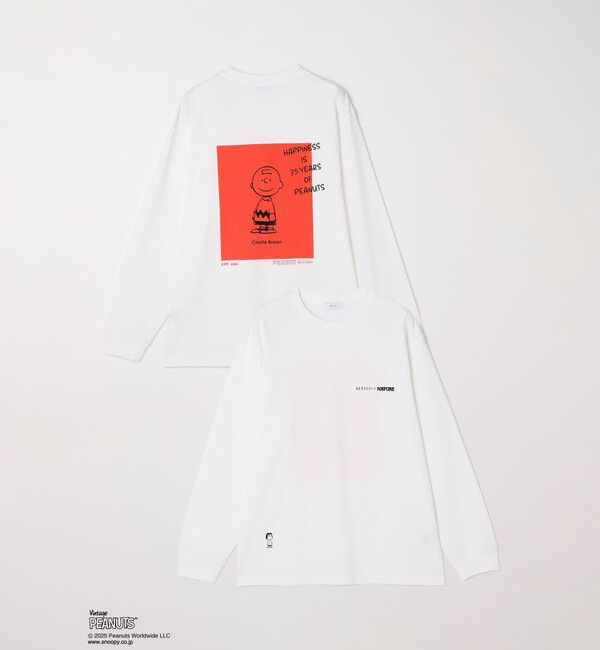 SHIPS any「SNOOPY コラボ 75th グラフィック プリント Tシャツ(ロンT)◇」|Tシャツ・カットソー|