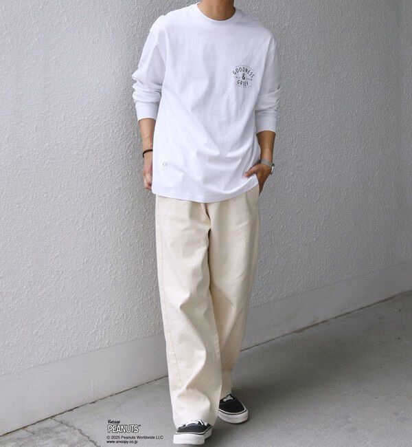 SHIPS any「SNOOPY コラボ 75th グラフィック プリント Tシャツ(ロンT)◇」|Tシャツ・カットソー|