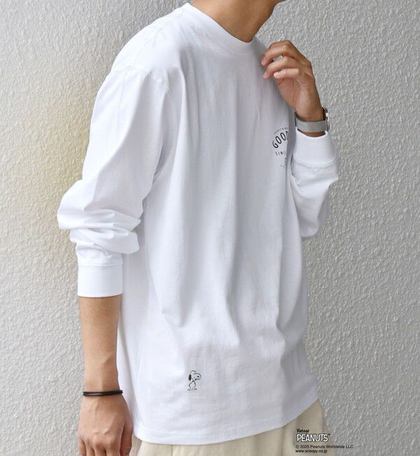 SHIPS any「SNOOPY コラボ 75th グラフィック プリント Tシャツ(ロンT)◇」|Tシャツ・カットソー|