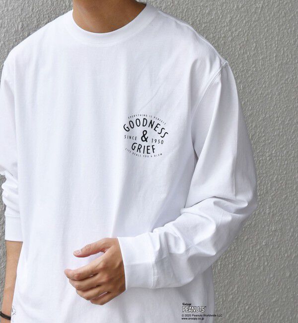 SHIPS any「SNOOPY コラボ 75th グラフィック プリント Tシャツ(ロンT)◇」|Tシャツ・カットソー|