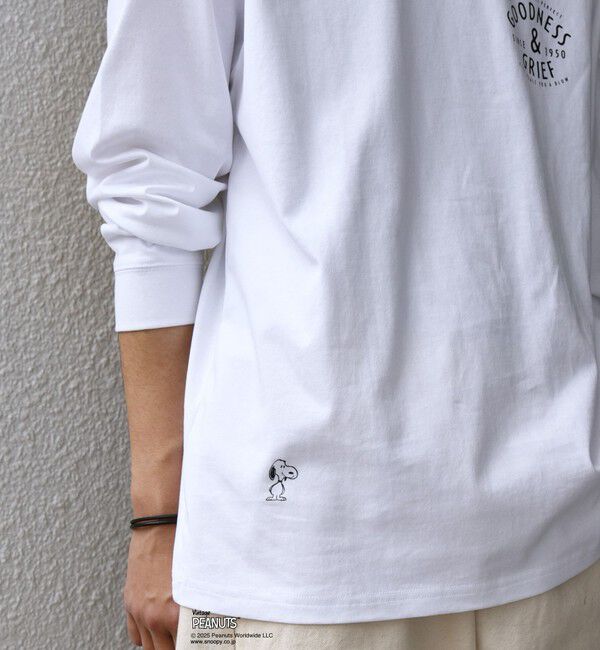 SHIPS any「SNOOPY コラボ 75th グラフィック プリント Tシャツ(ロンT)◇」|Tシャツ・カットソー|