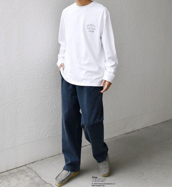 SHIPS any「SNOOPY コラボ 75th グラフィック プリント Tシャツ(ロンT)◇」|Tシャツ・カットソー|