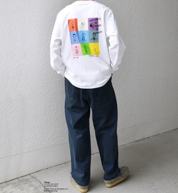 SHIPS any「SNOOPY コラボ 75th グラフィック プリント Tシャツ(ロンT)◇」|Tシャツ・カットソー|