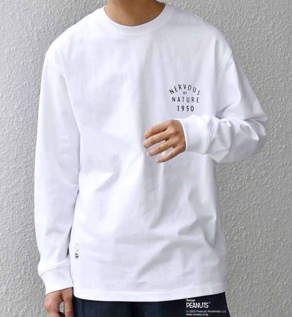 SHIPS any「SNOOPY コラボ 75th グラフィック プリント Tシャツ(ロンT)◇」|Tシャツ・カットソー|