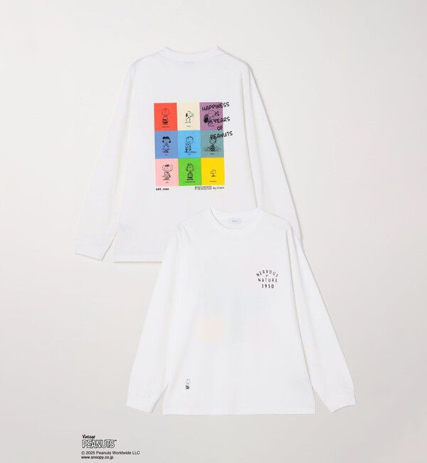 SHIPS any「SNOOPY コラボ 75th グラフィック プリント Tシャツ(ロンT)◇」|Tシャツ・カットソー|