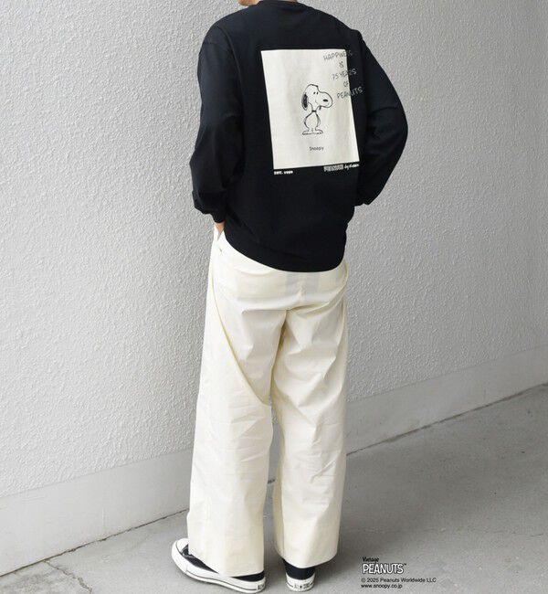 SHIPS any「SNOOPY コラボ 75th グラフィック プリント Tシャツ(ロンT)◇」|Tシャツ・カットソー|