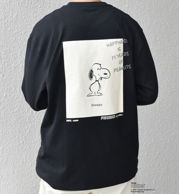 SHIPS any「SNOOPY コラボ 75th グラフィック プリント Tシャツ(ロンT)◇」|Tシャツ・カットソー|