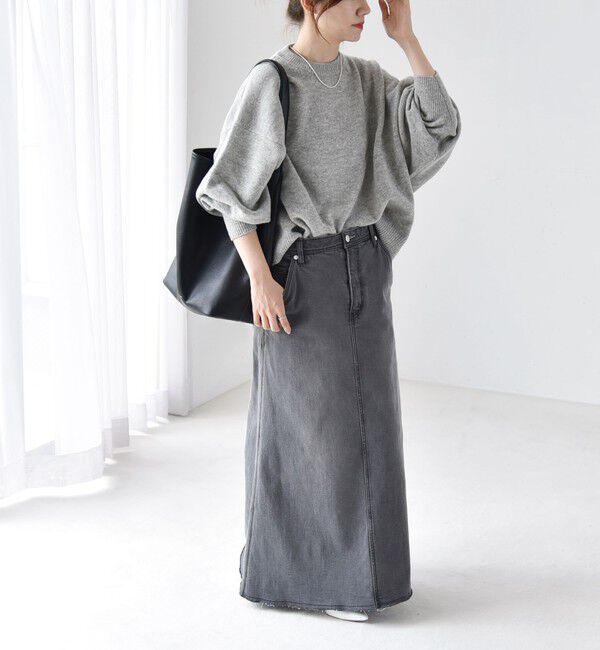 quaranciel「《一部追加予約》〈手洗い可能〉AQUA カシミヤ ミックス ドルマン ニット」|ニット・セーター|