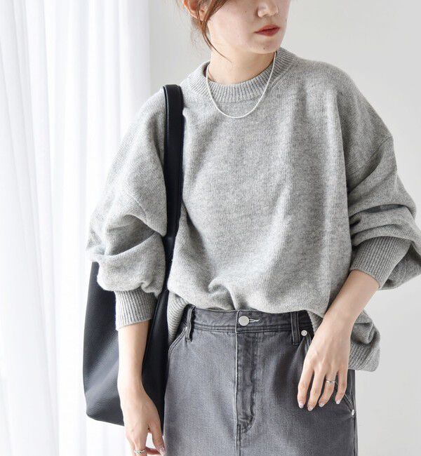 quaranciel「《一部追加予約》〈手洗い可能〉AQUA カシミヤ ミックス ドルマン ニット」|ニット・セーター|