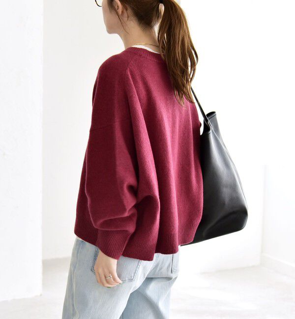 quaranciel「《一部追加予約》〈手洗い可能〉AQUA カシミヤ ミックス ドルマン ニット」|ニット・セーター|