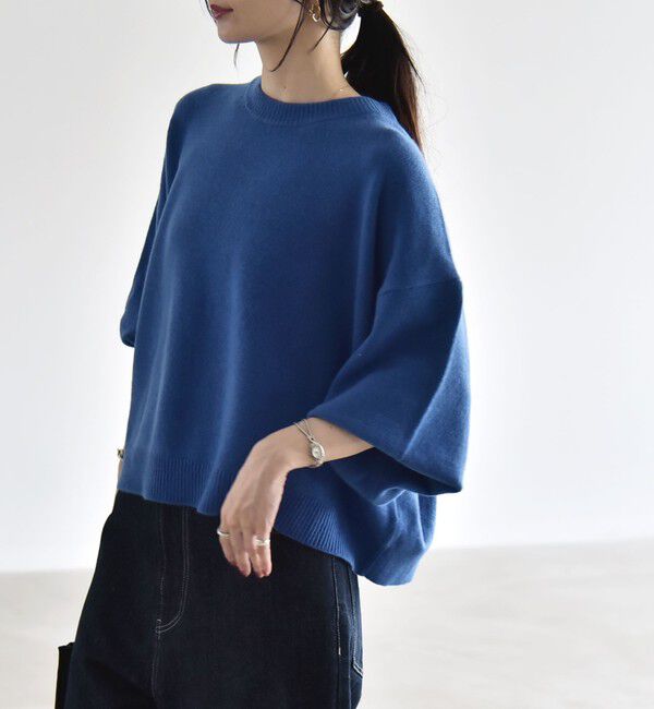 quaranciel「《一部追加予約》〈手洗い可能〉AQUA カシミヤ ミックス ドルマン ニット」|ニット・セーター|