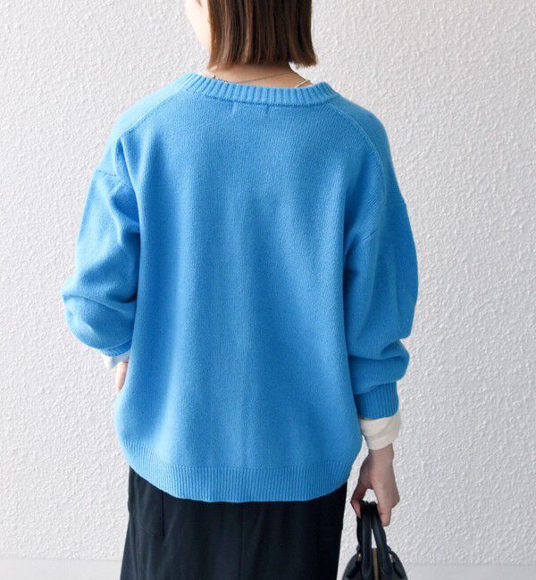 SHIPS any「《一部予約》〈手洗い可能〉AQUA カシミヤ ミックス スキッパー カーディガン」|カーディガン|