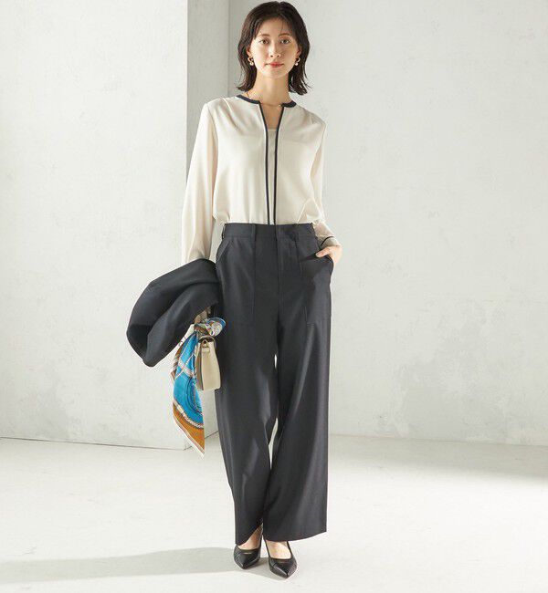 SHIPS for women「〈手洗い可能〉DELEGANT  ストレート パンツ（セットアップ対応）」|その他|