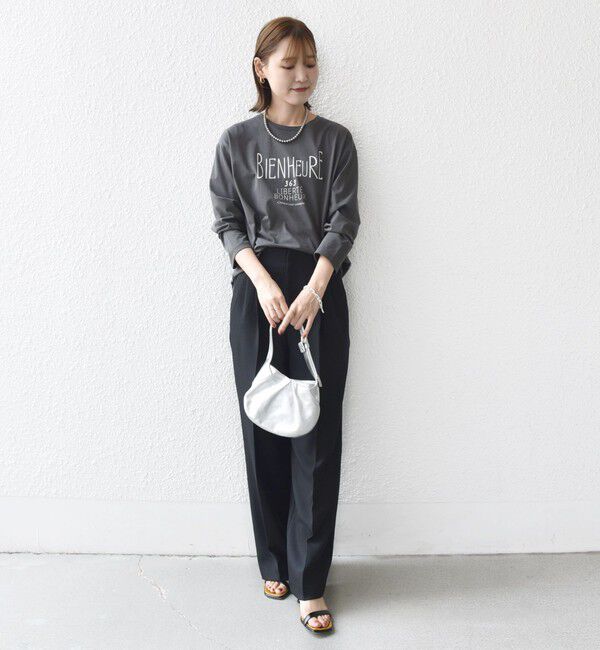 SHIPS for women「プリント ロゴ ロング スリーブ TEE」|Tシャツ・カットソー|