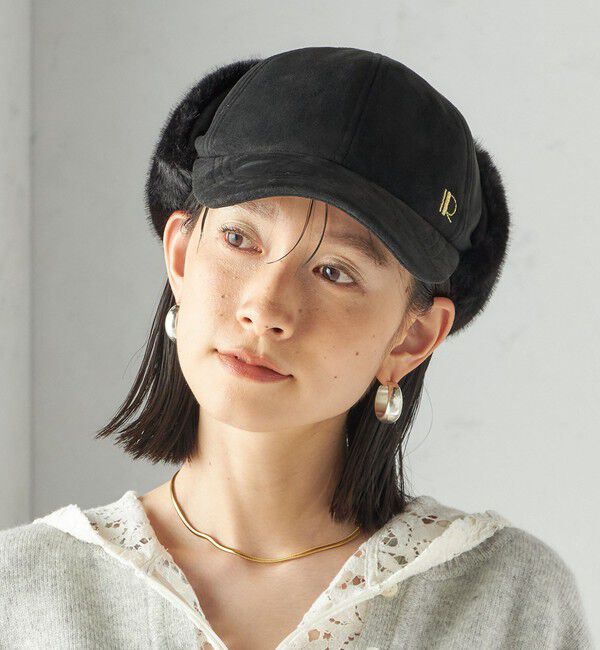 SHIPS for women「Revis.: ポリエステル スエード フライト キャップ」|キャップ・キャスケット|