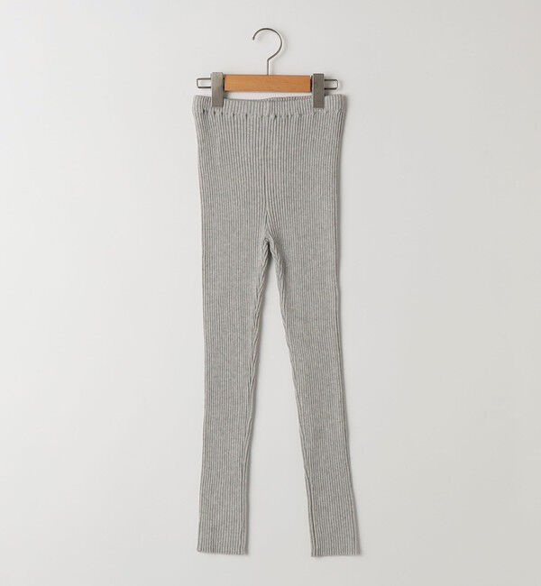SHIPS KIDS「SHIPS KIDS:130～150cm /〈手洗い可能〉リブ レギンス パンツ」|レギンス・スパッツ|ライトグレー