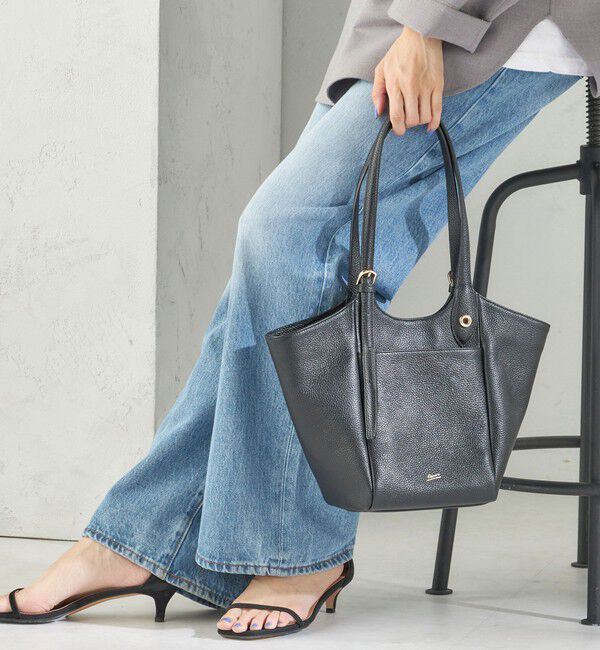 SHIPS for women「BEAURE: ロング ハンドル 2WAY トート バッグ」|トートバッグ|ブラック