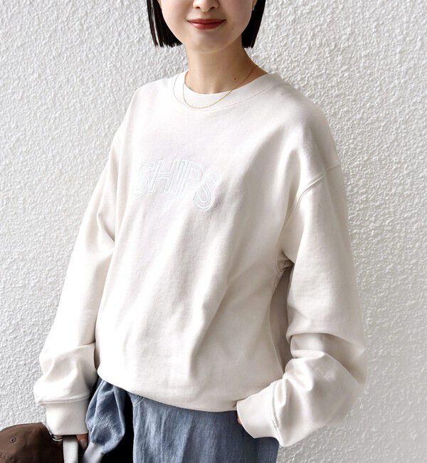 SHIPS for women「【WEB限定】SHIPS ラウンド ロゴ 刺繍 スウェット」|スウェット・ジャージ|