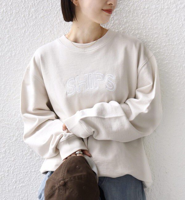 SHIPS for women「【WEB限定】SHIPS ラウンド ロゴ 刺繍 スウェット」|スウェット・ジャージ|