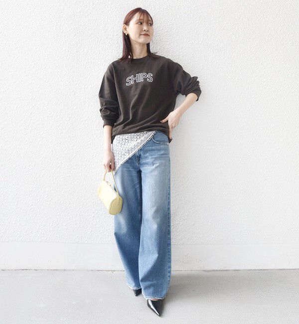 SHIPS for women「【WEB限定】SHIPS ラウンド ロゴ 刺繍 スウェット」|スウェット・ジャージ|