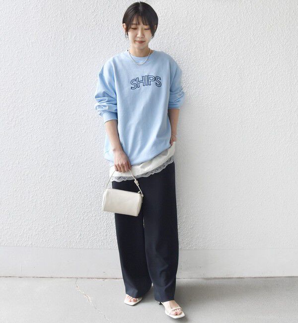 SHIPS for women「【WEB限定】SHIPS ラウンド ロゴ 刺繍 スウェット」|スウェット・ジャージ|