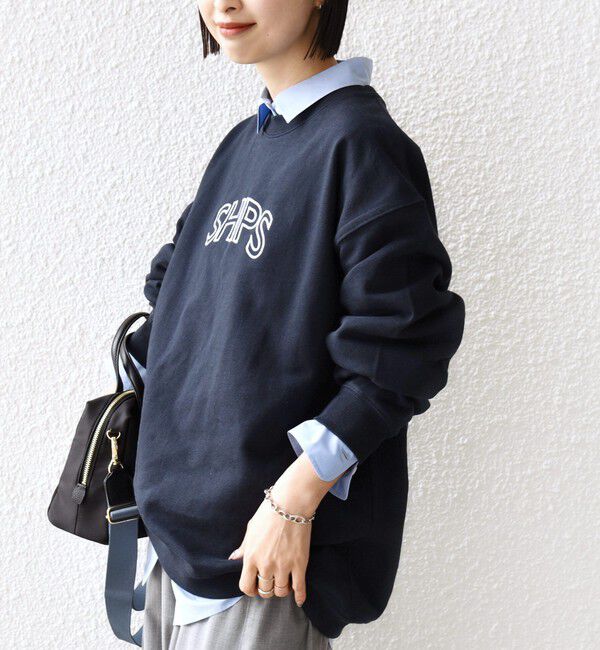 SHIPS for women「【WEB限定】SHIPS ラウンド ロゴ 刺繍 スウェット」|スウェット・ジャージ|