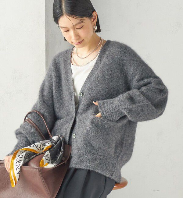 SHIPS for women「《予約》杢 フォックス カシミヤ Vネック カーディガン」|カーディガン|