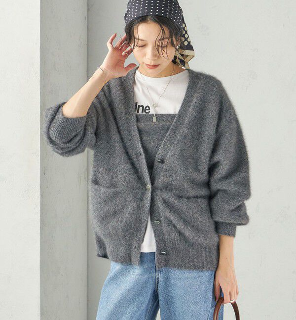 SHIPS for women「《予約》杢 フォックス カシミヤ Vネック カーディガン」|カーディガン|