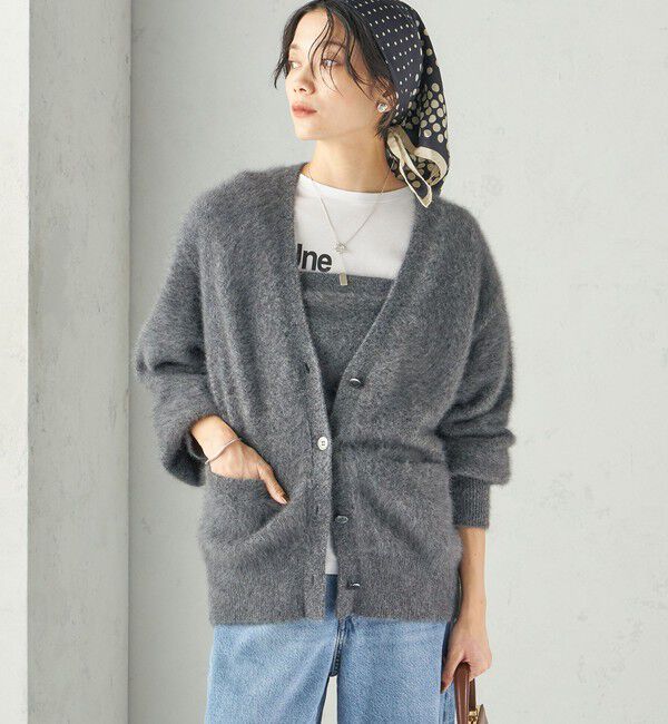 SHIPS for women「《予約》杢 フォックス カシミヤ Vネック カーディガン」|カーディガン|