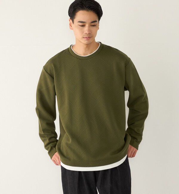 SHIPS Colors 「リンクス ジャカード フェイク レイヤード ロンT◇」|Tシャツ・カットソー|