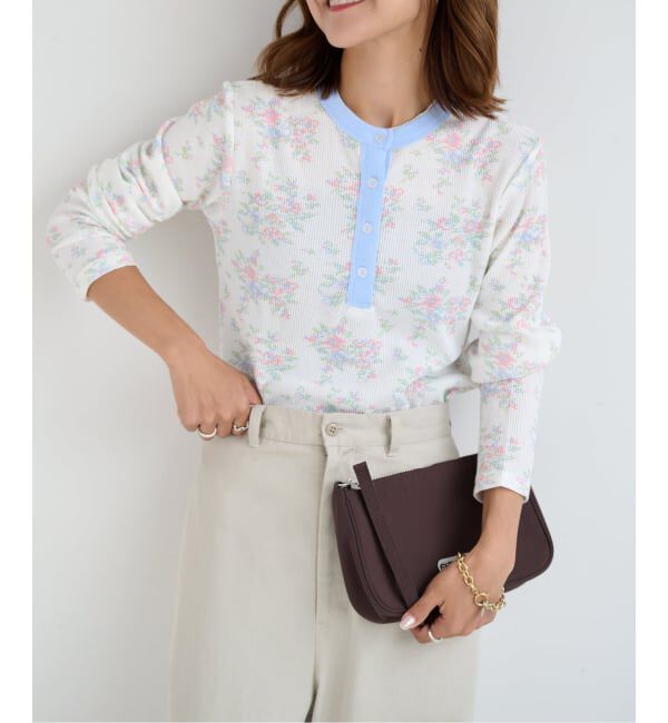 OUTDOOR PRODUCTS Usual Things「miller ex flower waffle henly Tee」|Tシャツ・カットソー|