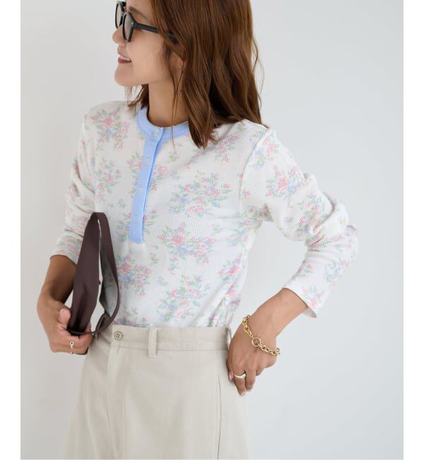 OUTDOOR PRODUCTS Usual Things「miller ex flower waffle henly Tee」|Tシャツ・カットソー|