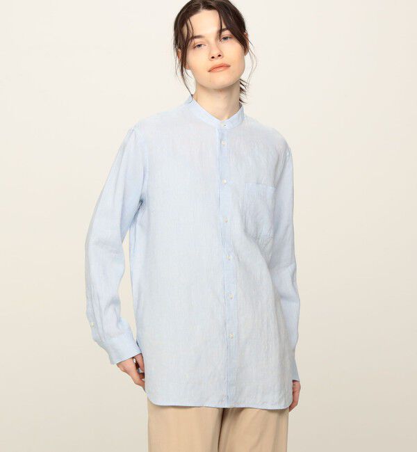 GALERIE VIE「リネン スタンドカラーシャツ」|シャツ・ブラウス|