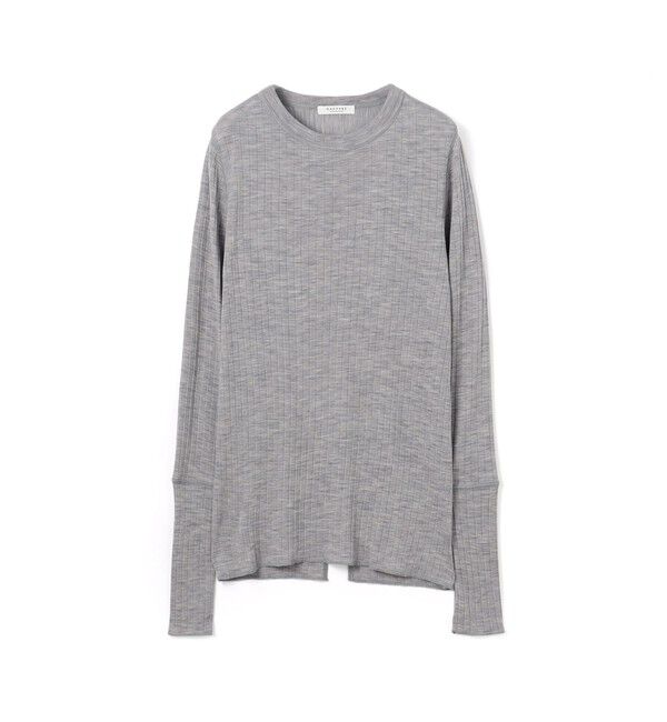 MACPHEE「ウールリブ クルーネックプルオーバー」|Tシャツ・カットソー|15 グレー
