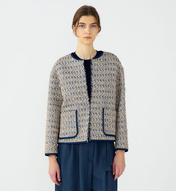 Ballsey「Blueberry Tarte クルーネックジャケット」|ノーカラージャケット|