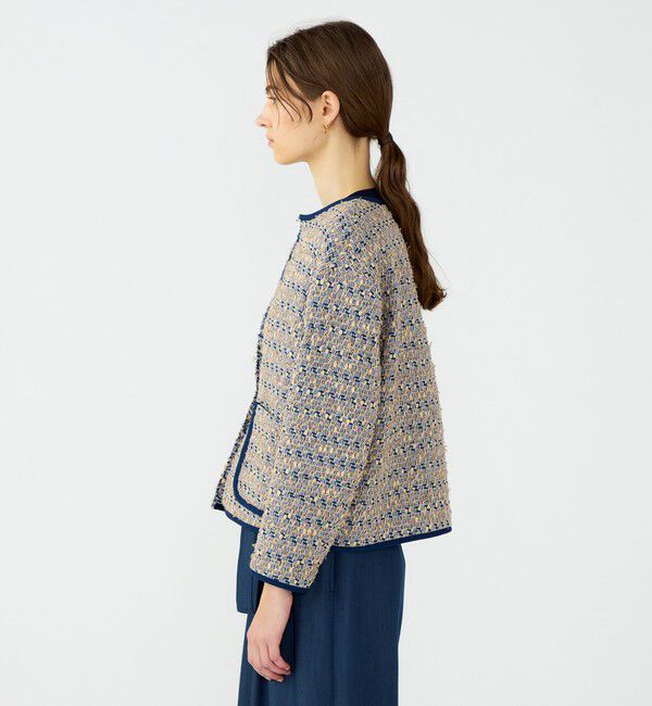 Ballsey「Blueberry Tarte クルーネックジャケット」|ノーカラージャケット|