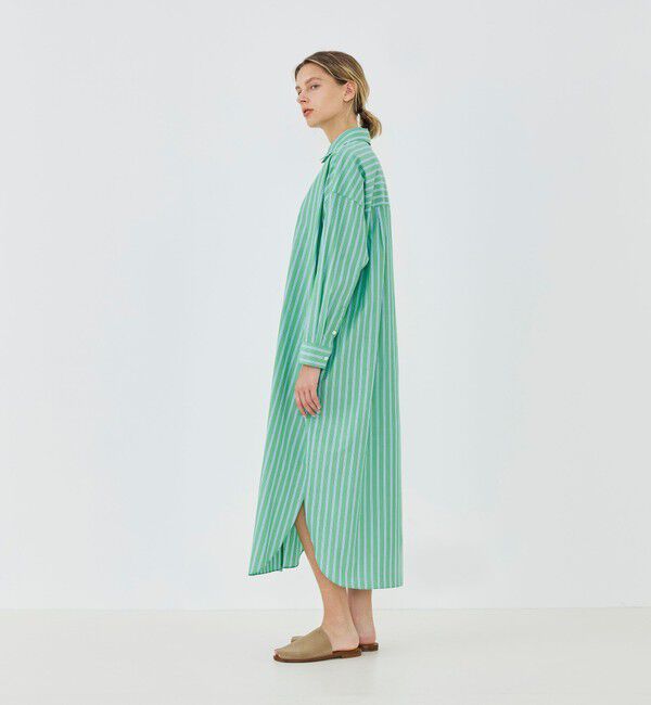 GALERIE VIE「ストライプブロード ロングシャツワンピース」|ワンピース|