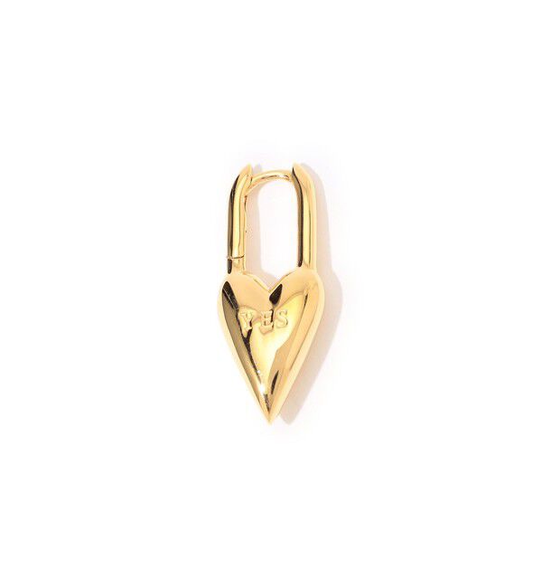 TOMORROWLAND GOODS「avgvst Yes-No Heart Lock ゴールド 片耳ピアス」|ピアス|