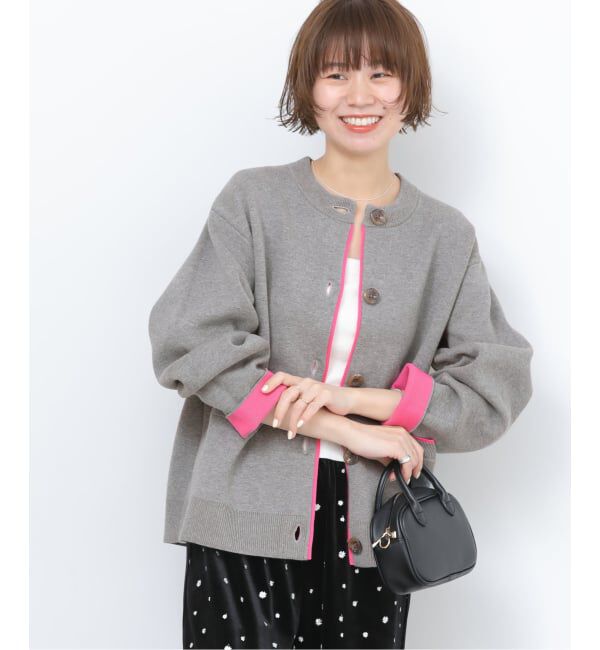 JOURNAL STANDARD relume「《一部WEB限定追加4 / 新色》ダブルニットコントラストカーディガン」|カーディガン|