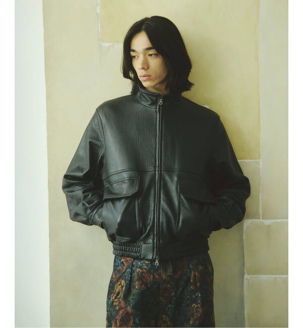 JOURNAL STANDARD「ニュージーランド ラム ダッド レザー スタンド ブルゾン」|ライダースジャケット|