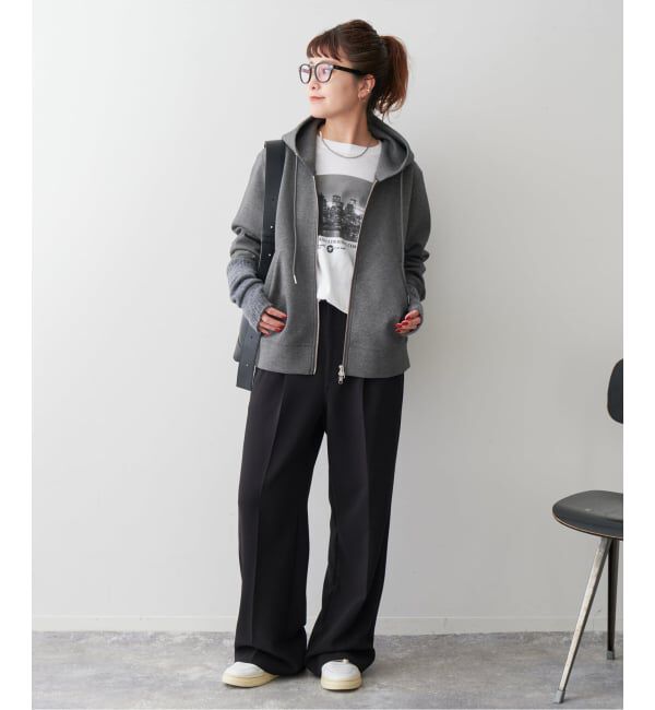 Spick and Span「《追加》ストレッチジップフードパーカー」|パーカー|