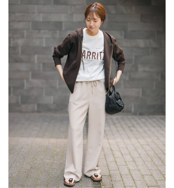 Spick and Span「《追加》ストレッチジップフードパーカー」|パーカー|