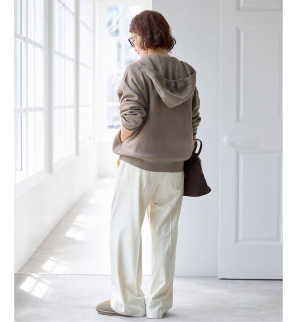 Spick and Span「《予約》コットン混 ニットフーディー」|パーカー|