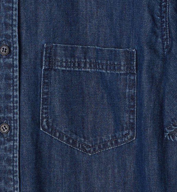 Rie Miller「【RM denim】ラッフルスリーブデニムブラウス」|シャツ・ブラウス|