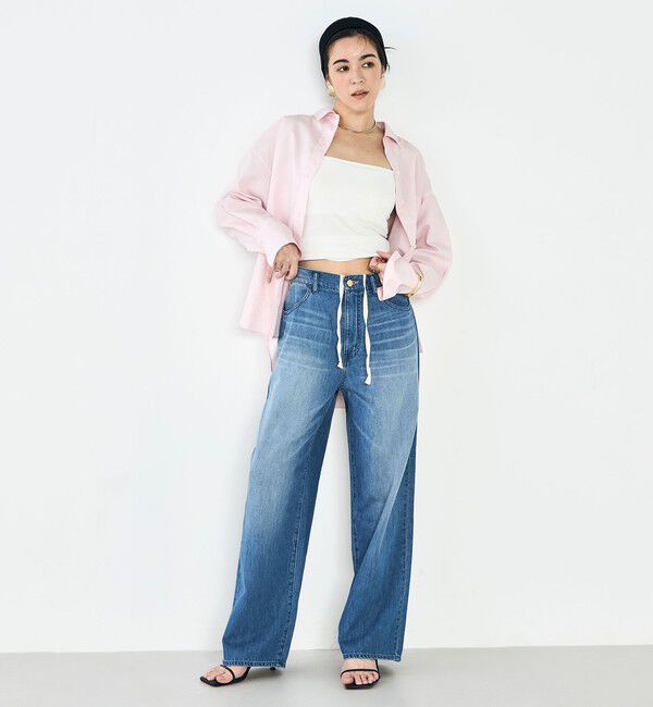 Rie Miller「【RM denim】リネン混ひも付きリラックスパンツ」|その他|