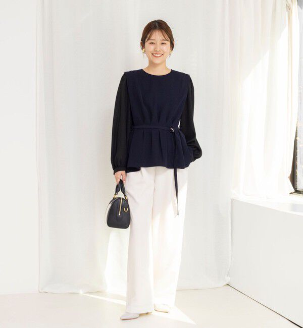 NOLLEY'S「《セットアップ対応》ウォッシャブルダブルクロスブラウス」|シャツ・ブラウス|