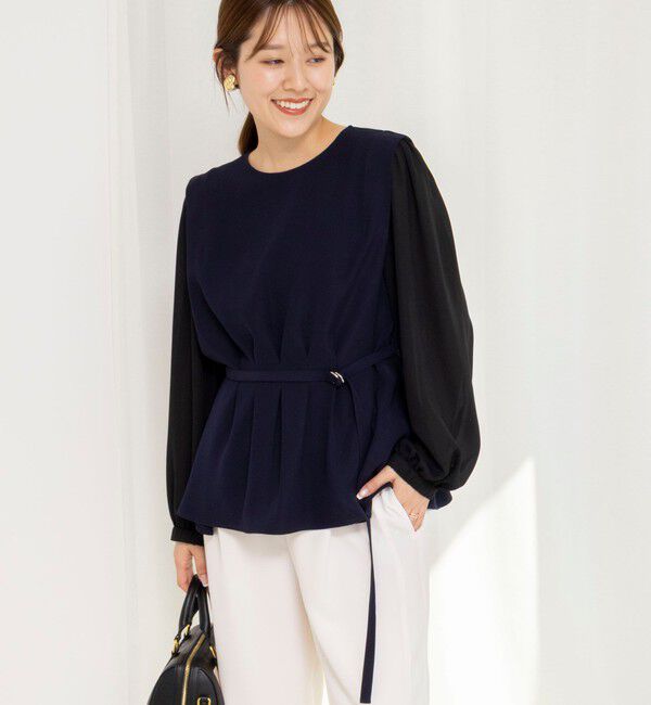 NOLLEY'S「《セットアップ対応》ウォッシャブルダブルクロスブラウス」|シャツ・ブラウス|