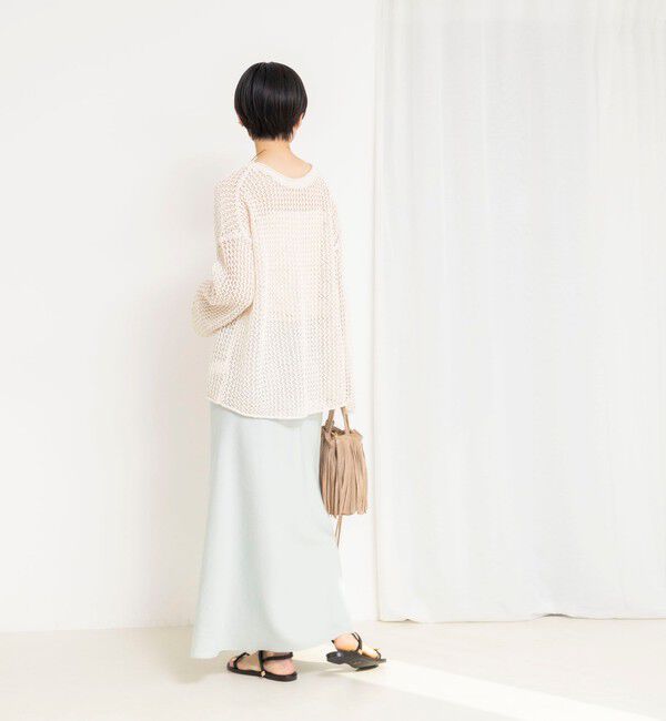 NOLLEY'S「《手洗い可能》ペーパーヤーンメッシュプルオーバー」|ニット・セーター|